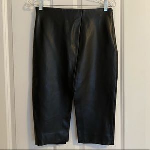 Aritzia Faux Leather Angular Pencil Skirt